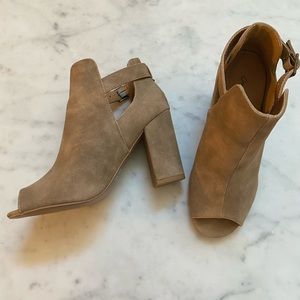 Qupid peep toe booties.